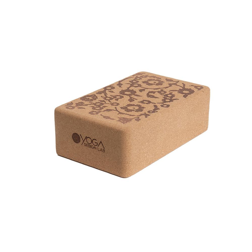 Cork Yoga Block - Floral Batik Tonal - Yoga Design Lab 