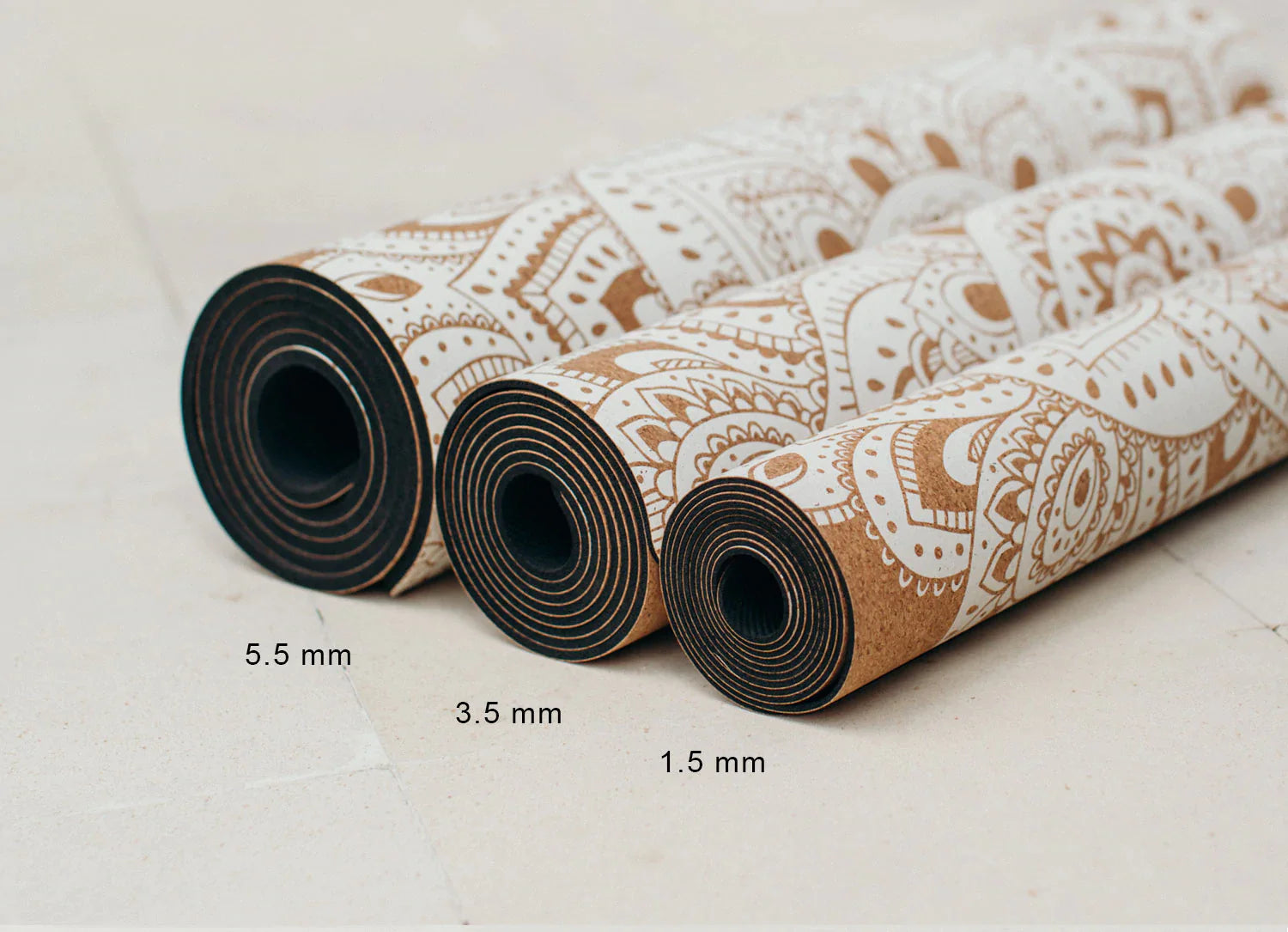 Cork Yoga Mat - Floral Batik Coral - Eco - friendly Yoga Mats & Washable Yoga Mats - Yoga Design Lab 
