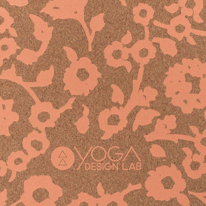 Cork Yoga Mat - Floral Batik Coral - Yoga Design Lab 