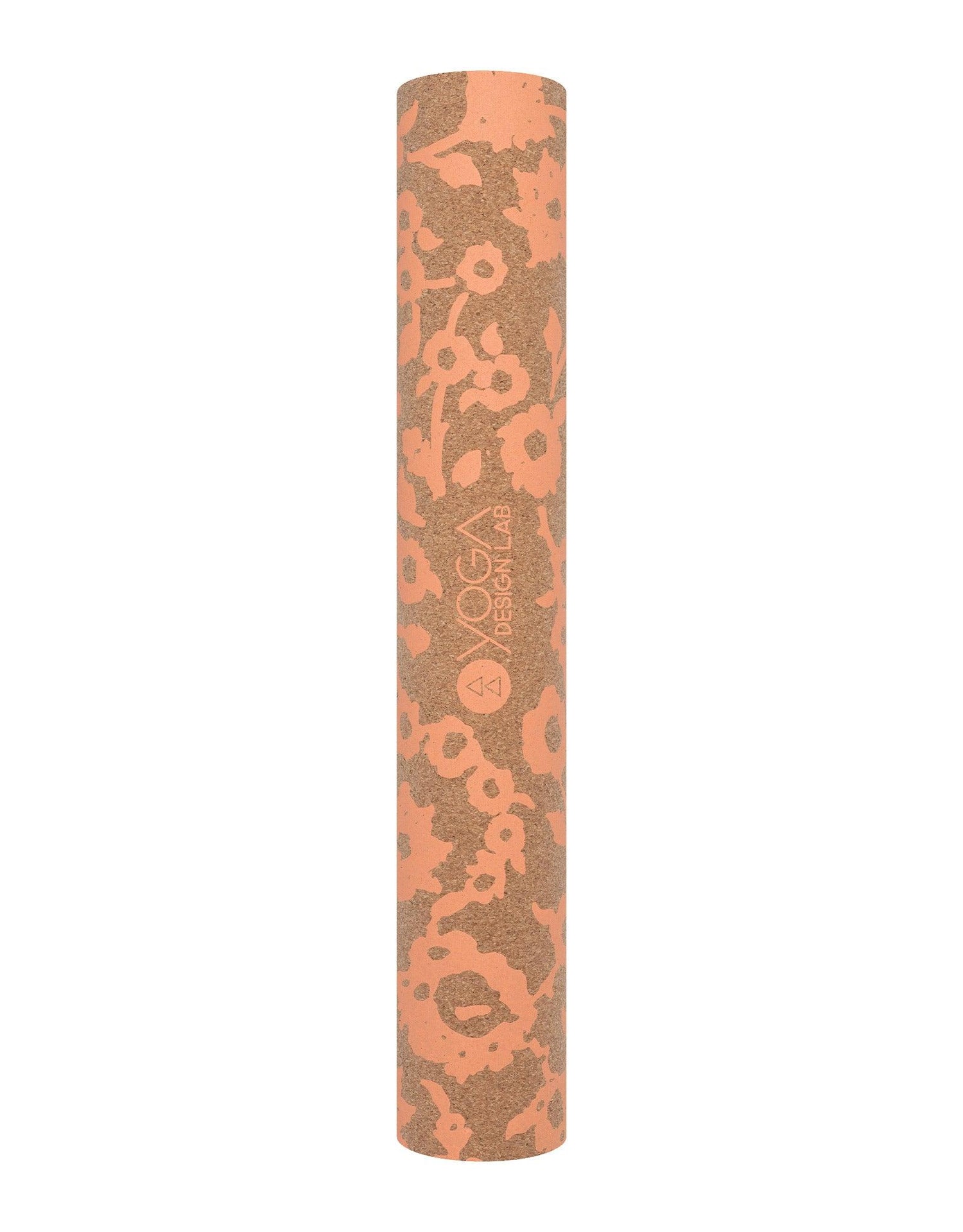 Cork Yoga Mat - Floral Batik Coral - Yoga Design Lab 