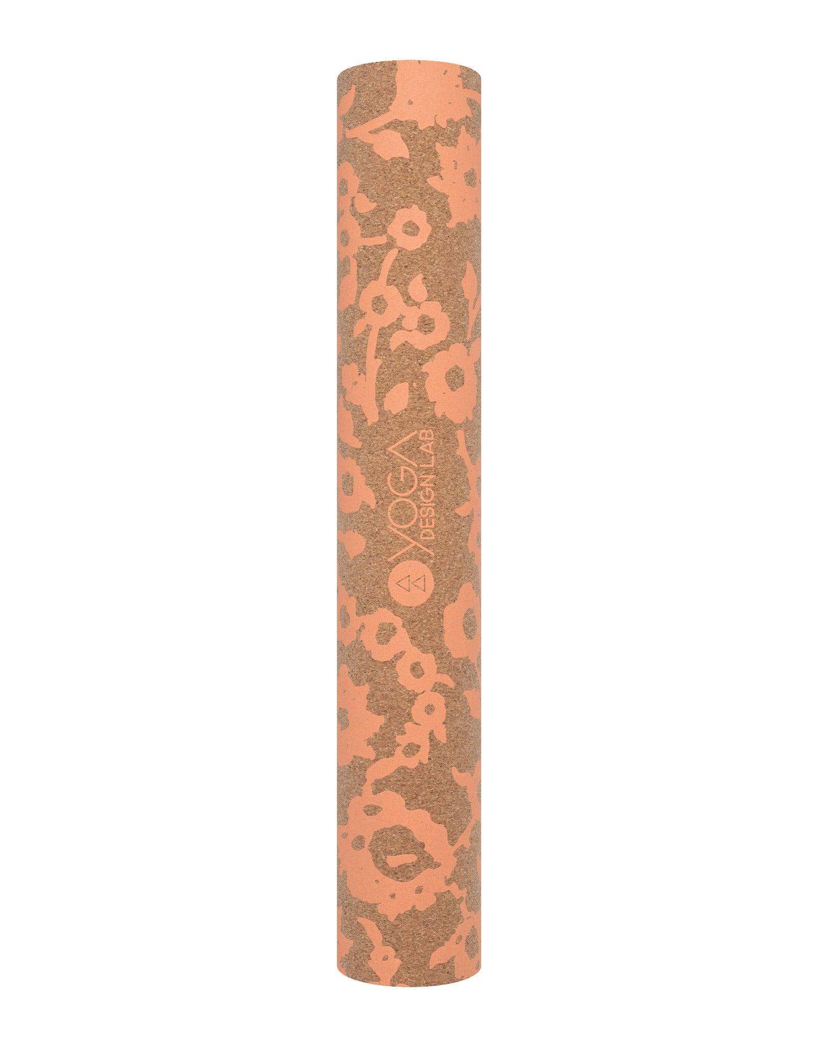 Cork Yoga Mat - Floral Batik Coral - Yoga Design Lab 