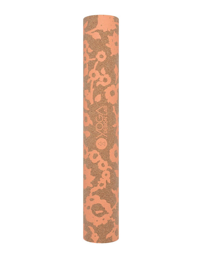 Cork Yoga Mat - Floral Batik Coral - Yoga Design Lab 