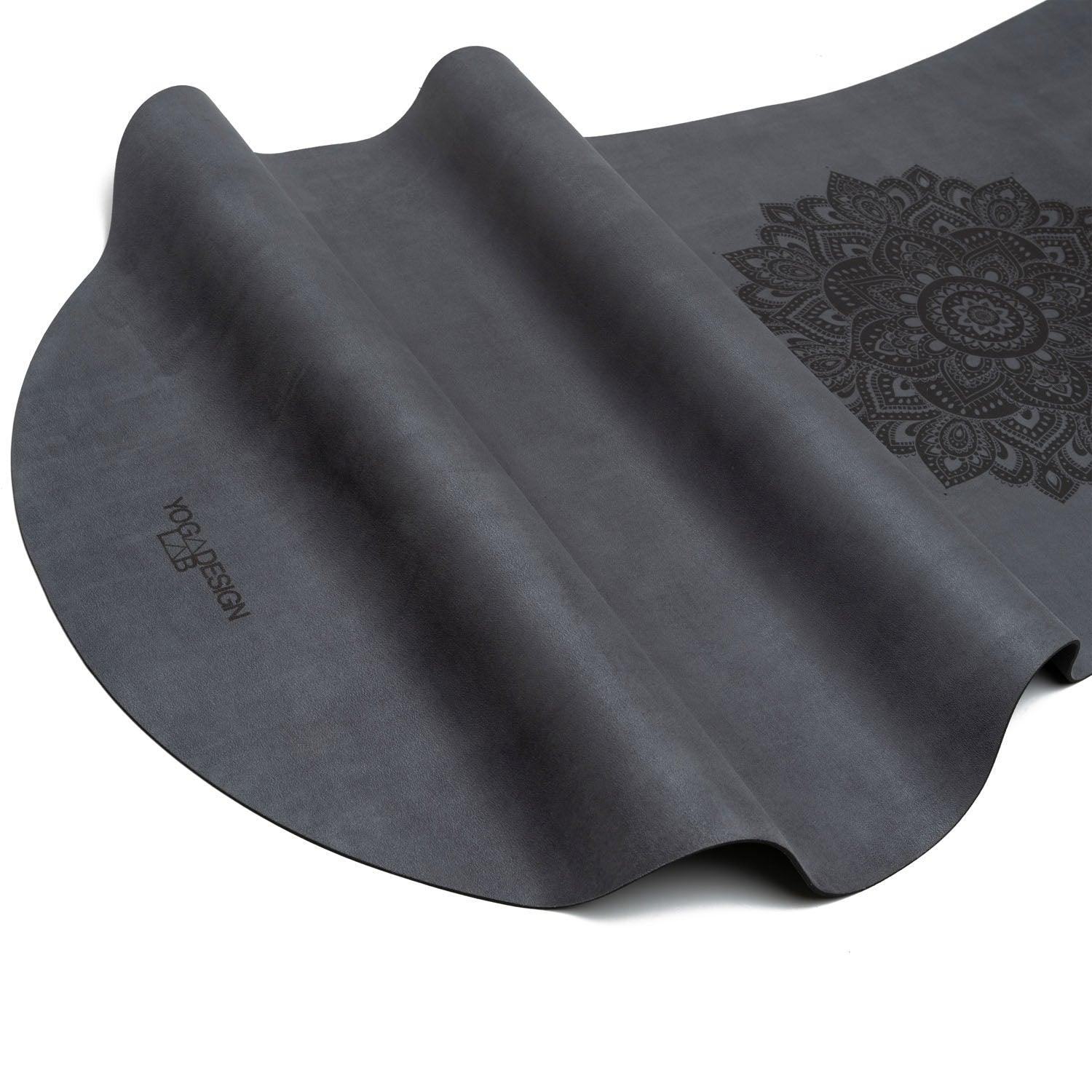Curve Yoga Mat - 3.5mm - Mandala Charcoal - Large yoga Mat For Tall Yogis - Yoga Design Lab 