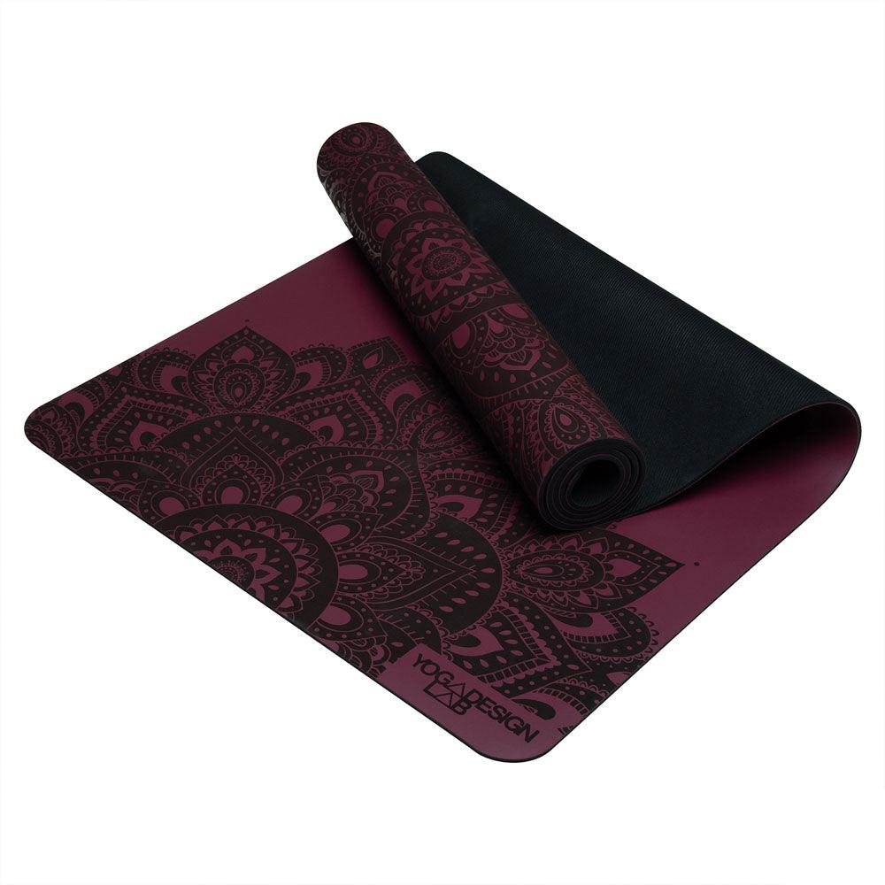 Infinity Yoga Mat - 5mm - Mandala Burgundy - The Best Yoga Mat provides great support - Yoga Design Lab 