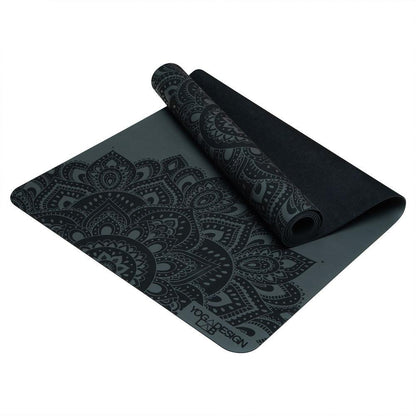 Infinity Yoga Mat - Mandala Charcoal - Yoga Design Lab 