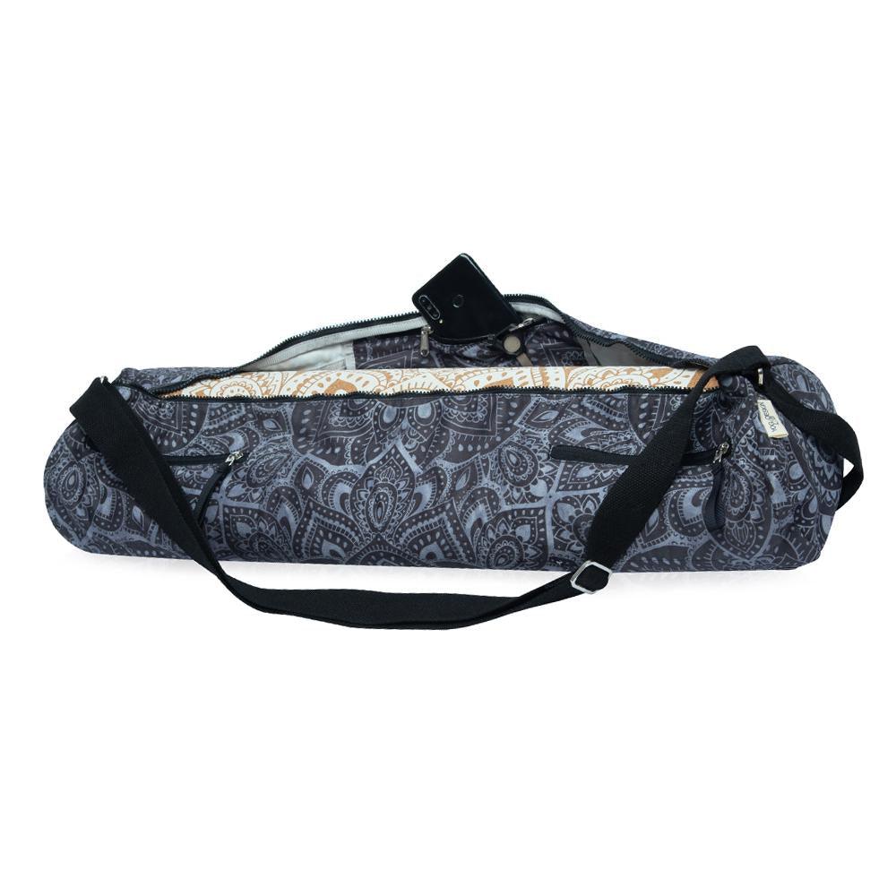 Yoga Mat Bag - Mandala Charcoal - Yoga Design Lab 