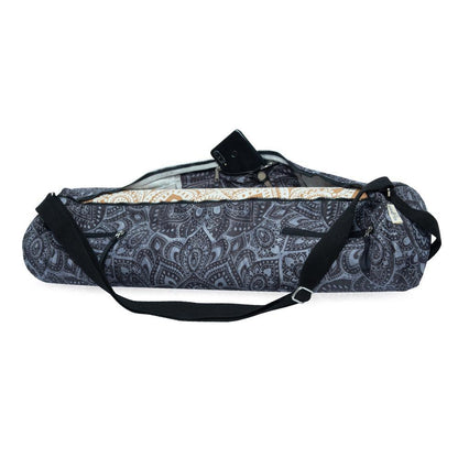 Yoga Mat Bag - Mandala Charcoal - Yoga Design Lab 