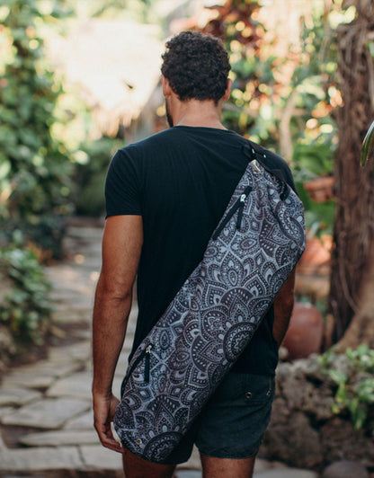 Yoga Mat Bag - Mandala Charcoal - Yoga Design Lab 