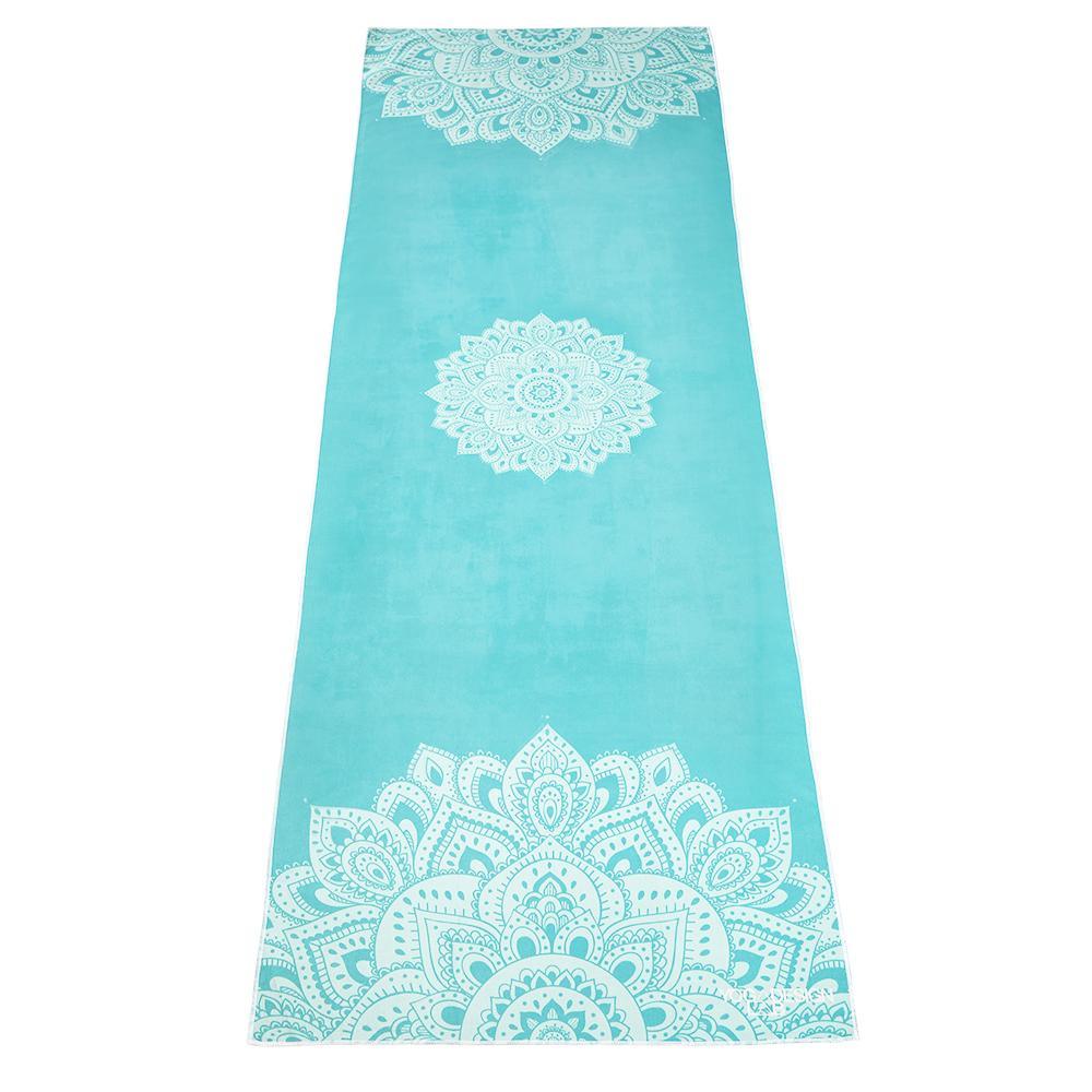 Yoga Mat Towel - Mandala Turquoise - Yoga Design Lab 