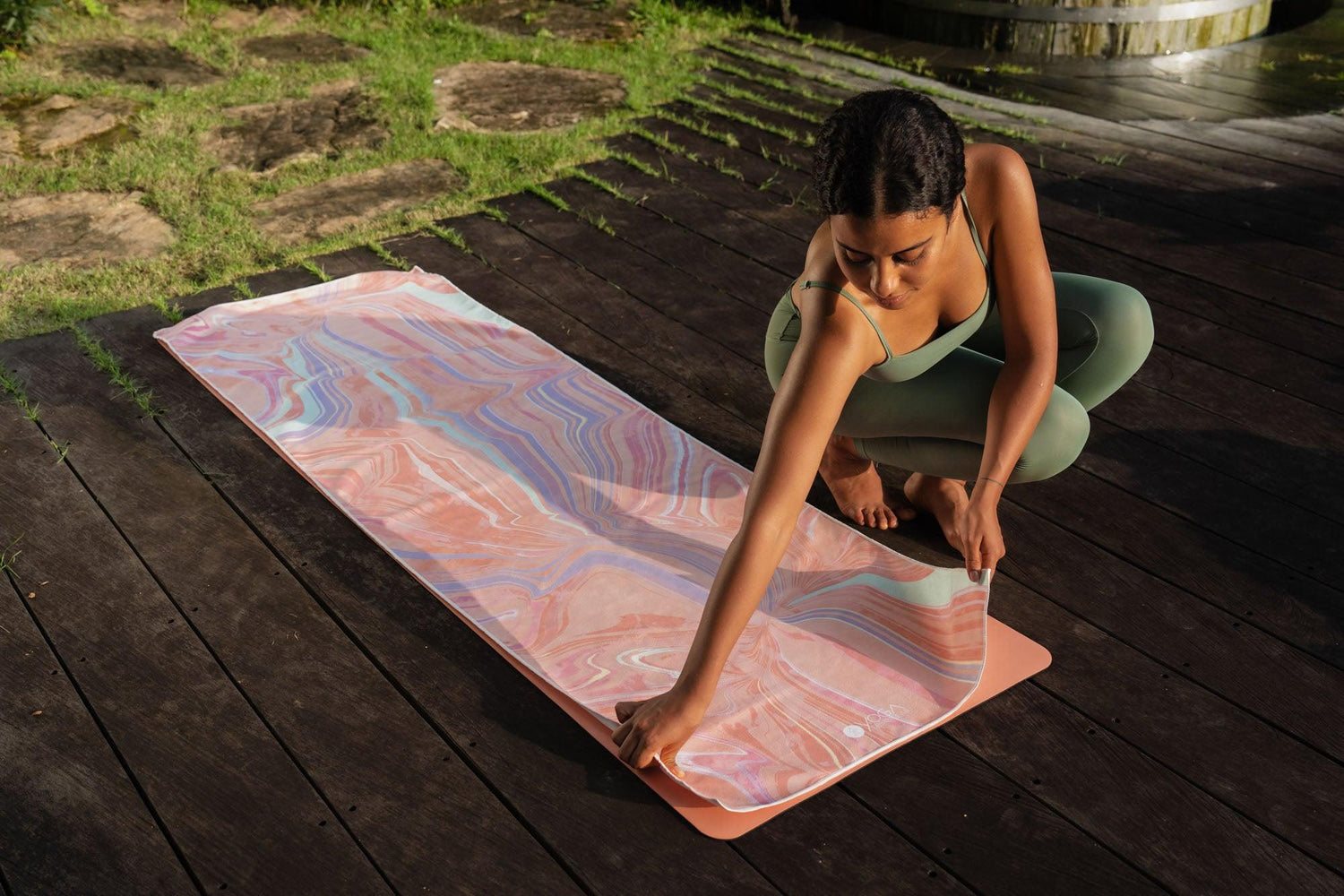 Yoga Mat Towel - Pearl - Yoga Design Lab 