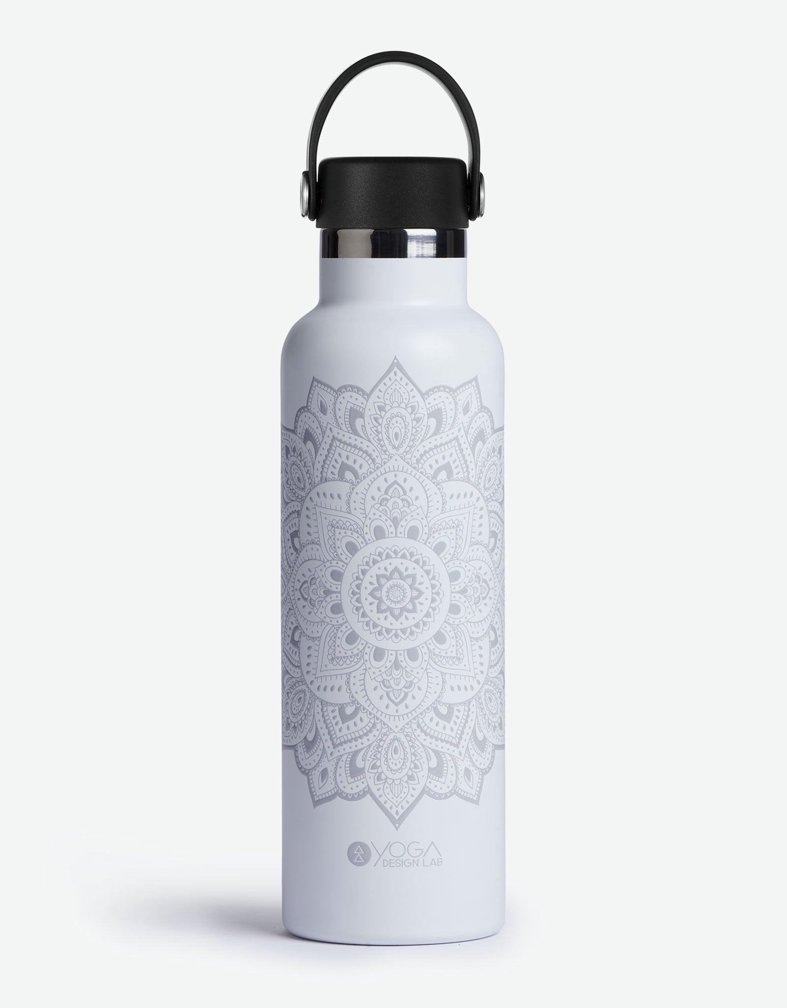 Water Bottle - Mandala White - Yoga Design Lab 